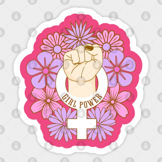 Power Girl Floreada Sticker by Tinteart